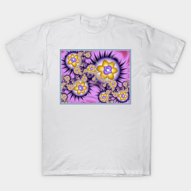 Fractal Flower Baubles T-Shirt by pinkal